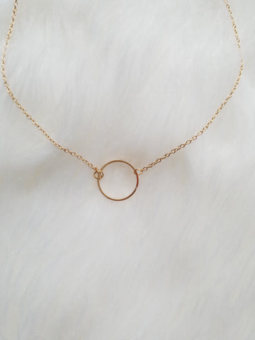 Karma/ Infinity Gold Choker / Necklace