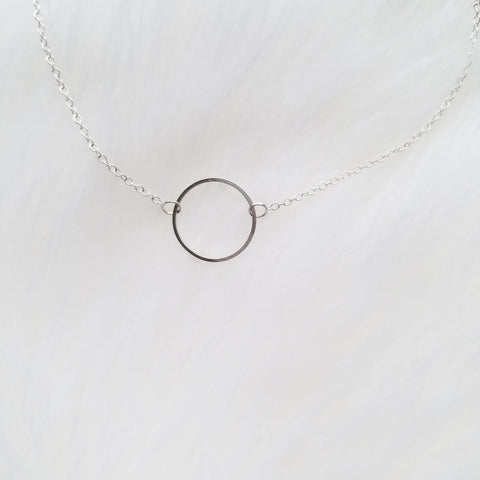 Karma/ Infinity Silver Choker / Necklace