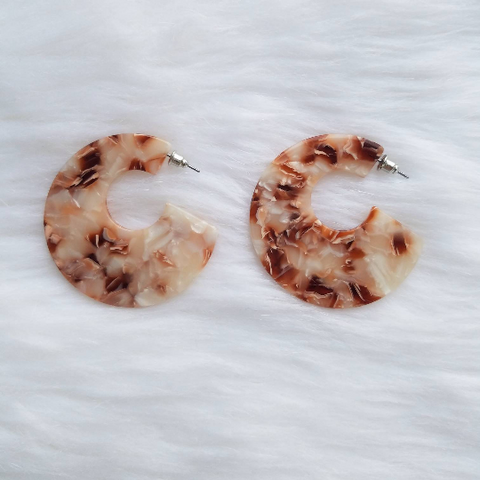 Unique Rose Tortoise Shell Earrings