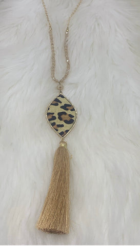 Leopard sassy gal necklace
