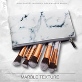 Marble Style 10 Piece Makeup Brush Set