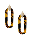 Oval Tortoise Shell Earrings