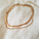 Unique Fish Bone Layered Gold Choker