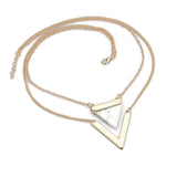 Layered Marble Triangle Choker/ Necklace