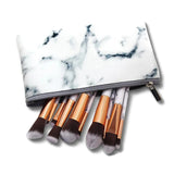 Marble Style 10 Piece Makeup Brush Set