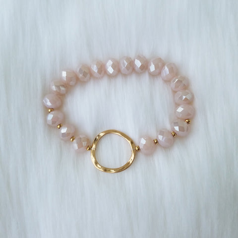 Think Baby Pink Beaded Bracelet