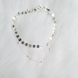 Layered Silver Disc Choker