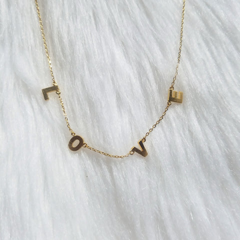 Gold Love necklace