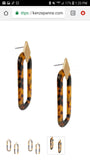 Oval Tortoise Shell Earrings