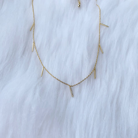 Golden bar necklace