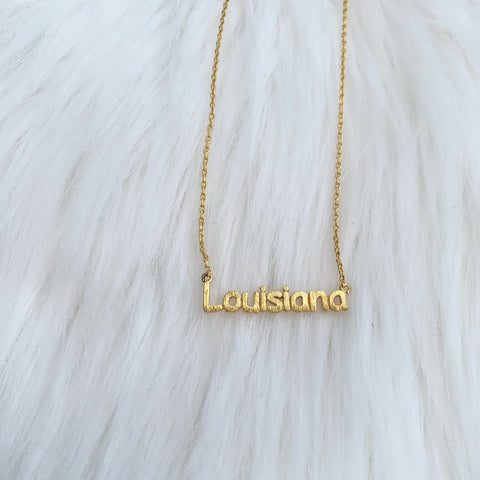 Gold Louisiana necklace