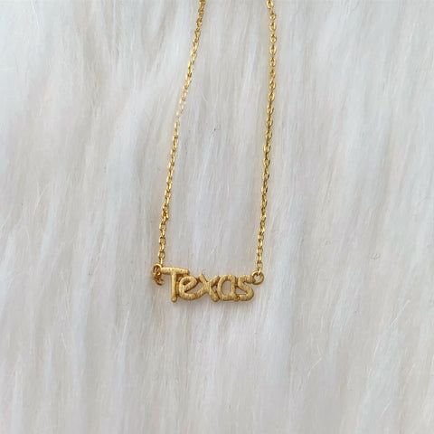 Gold Texas necklace